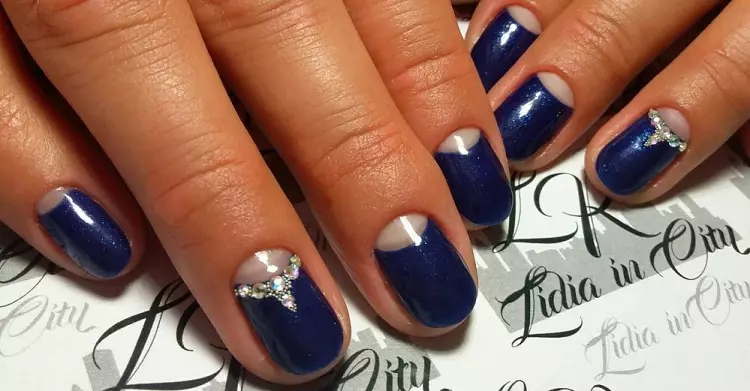 Evening manicure (46 litrato): Beautiful lansang disenyo sa azul patay 6363_30