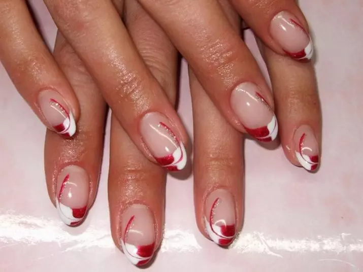 Manicure Faransiiska oo leh Rhinestones (66 Sawirro ah): Qaadashada quruxda badan ee madow 6370_52