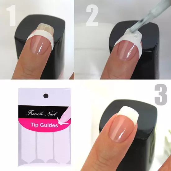 Manicure បារាំង (152 រូបថត): តើបារាំងនៅលើក្រចកយ៉ាងដូចម្តេច? ភាពច្នៃប្រឌិតនៃវ៉ារនីសនិងថ្នាំ Stencils សម្រាប់ manicure ។ ឆ្នូតតុបតែងនិទាឃរដូវ 6377_136