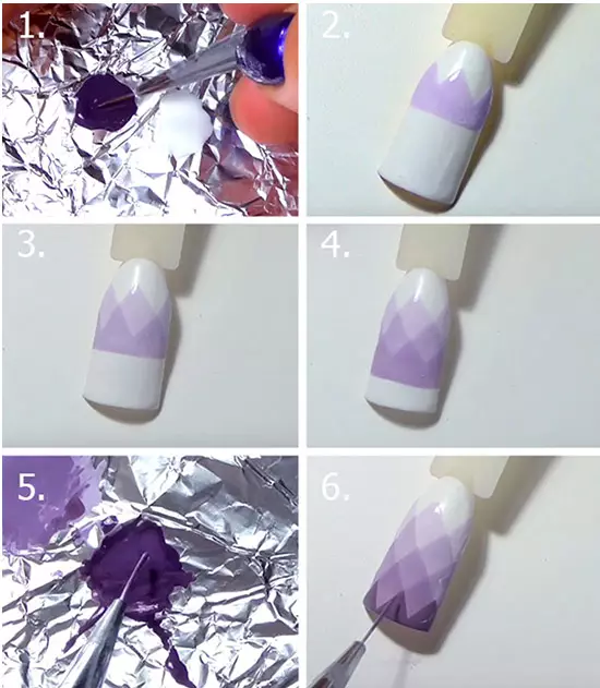 Manicure ombre (184 foto): cos'è? Come fare un rivestimento bianco e leggero sulle unghie nello stile del pennello ombre e in che modo questo effetto differisce dal gradiente? 6379_110