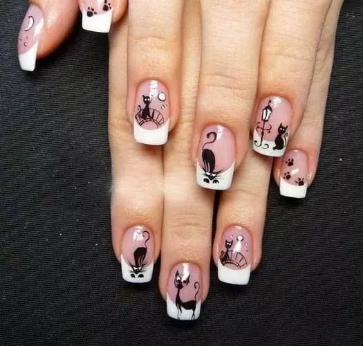 Manîparêz di 1 Septemberlonê (53 Wêneyên): Nail Design ji bo banga yekem di 6, 7 û pola 8-an de 6381_37