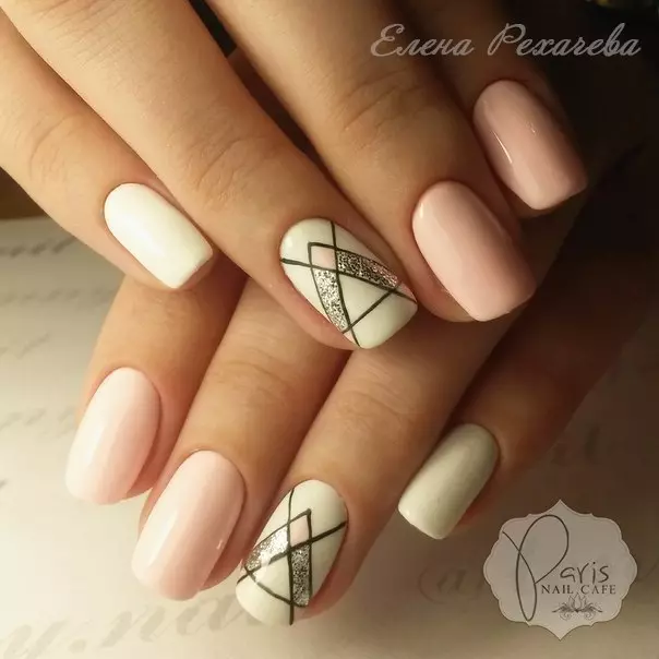 Manîparêz di 1 Septemberlonê (53 Wêneyên): Nail Design ji bo banga yekem di 6, 7 û pola 8-an de 6381_39