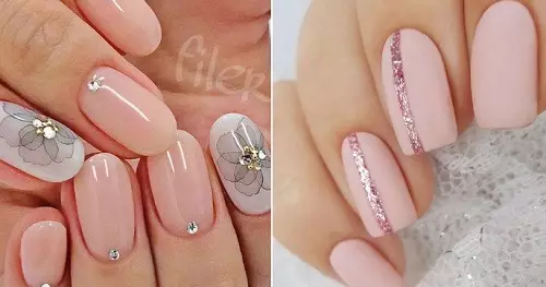 Kab tshoob Manicure (140 daim duab): Kev tsim nyog tsim rau cov ntsia hlau luv luv ntawm tus nkauj nyab rau lub cev tshoob, cov tswv yim zoo nkauj manicure rau cov qhua 6385_83