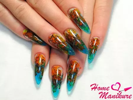 Stained glass manicure (44 photos): Nail design with stained glass 6389_31