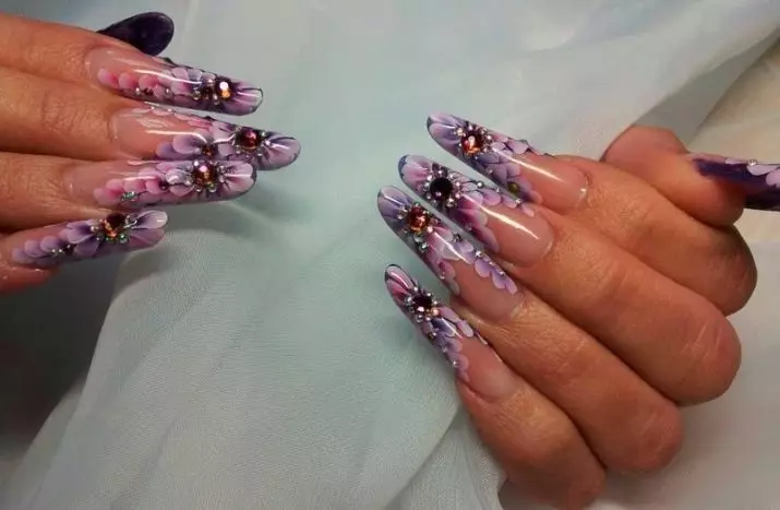 Yakarongedzwa Glass manicure (44 photos): nail dhizaini negirazi rakarongedzwa 6389_34