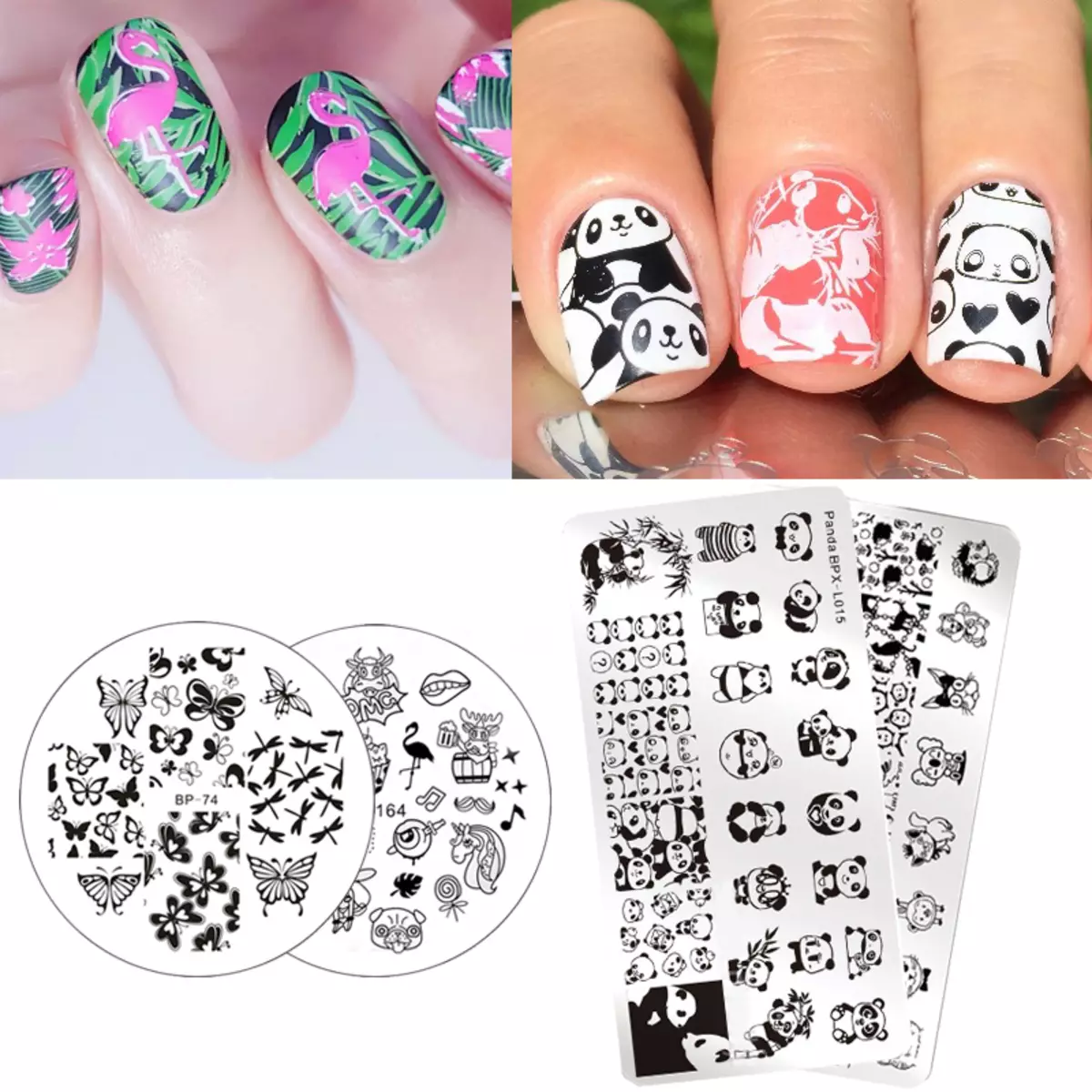 Manicure dengan Lukisan Haiwan (45 Foto): Idea Reka Bentuk Nail dengan Panda dan Imej Raccoon, Zebra dan Penyu, Anjing dan Gajah 6394_21