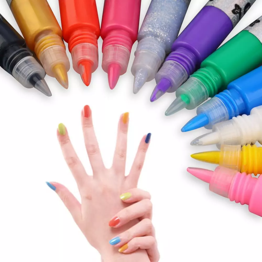 Σχέδια σε καρφιά Ακρυλικά χρώματα (42 φωτογραφίες): Πώς να βγείτε ένα κομψό σχέδιο στα νύχια; 6400_6