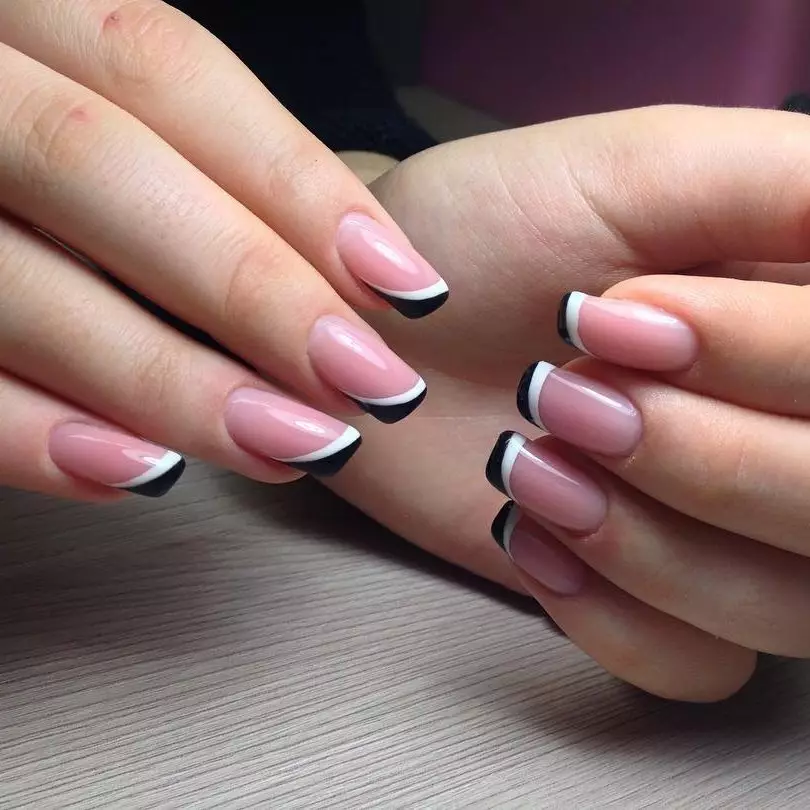 Double Franch on Nails (27 bilder): Double French Manicure Design 6401_23