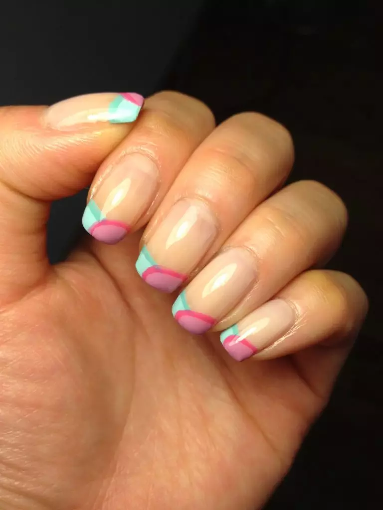 Double Franch on Nails (27 Foto): Double French Manicure Design 6401_9
