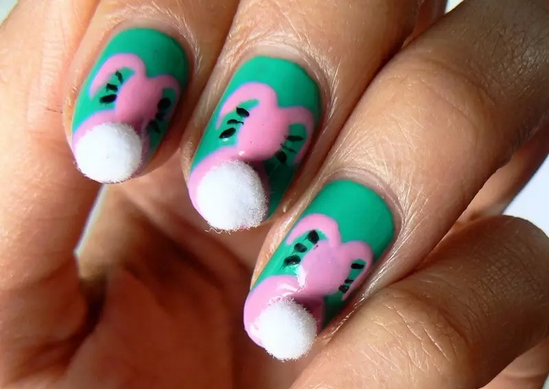 Funny Manicure (67 bilder): morsomt spiker design, morsomme tegninger på negler med vitser 6408_25