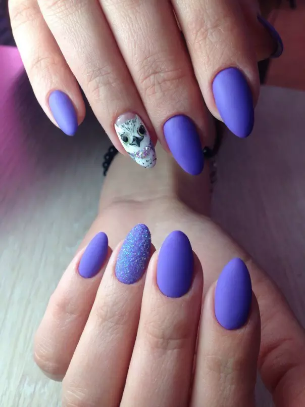 Manicure com corujas (63 fotos): melhores idéias de design em pregos com desenhos 6412_17