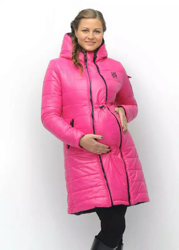 Téli női kabát (384 fotók): divatos 2021 a sintepsumon, kapucnis, ifjúság, gyapjú, terhes, kabát 643_127