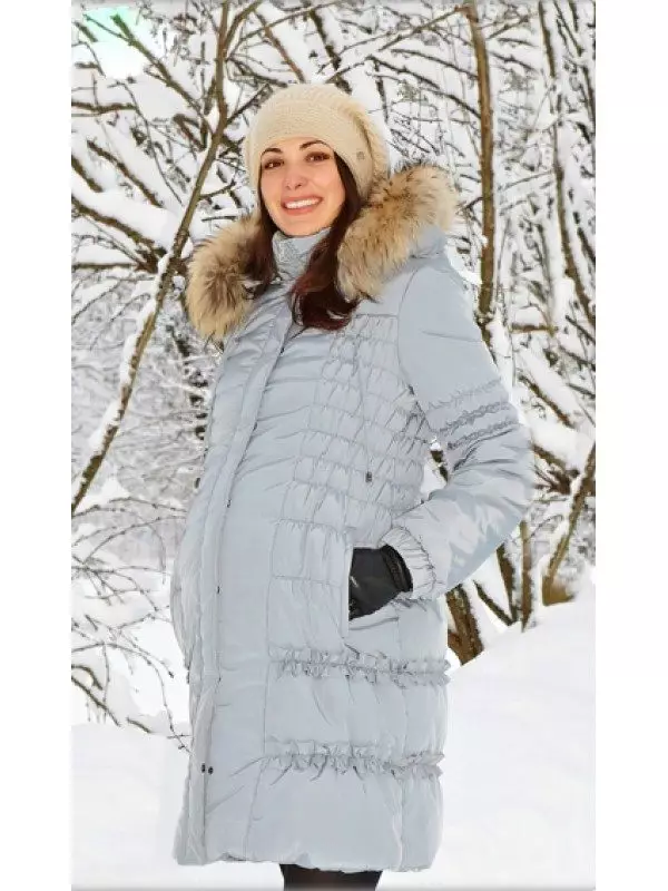 Winter Women's Coat (384 mga larawan): Fashionable 2021 sa sintepsum, hooded, kabataan, lana, para sa buntis, amerikana pababa 643_130