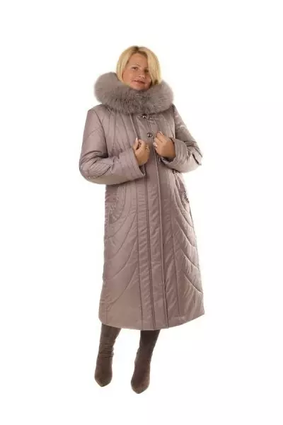 Winter Women's Coat (384 mga larawan): Fashionable 2021 sa sintepsum, hooded, kabataan, lana, para sa buntis, amerikana pababa 643_159