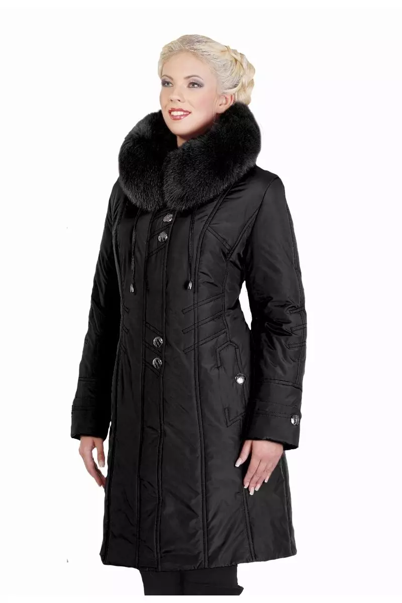Winter Women's Coat (384 mga larawan): Fashionable 2021 sa sintepsum, hooded, kabataan, lana, para sa buntis, amerikana pababa 643_167
