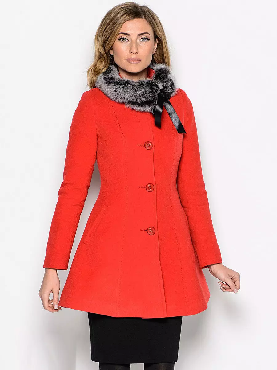 Winter Women's Coat (384 mga larawan): Fashionable 2021 sa sintepsum, hooded, kabataan, lana, para sa buntis, amerikana pababa 643_183