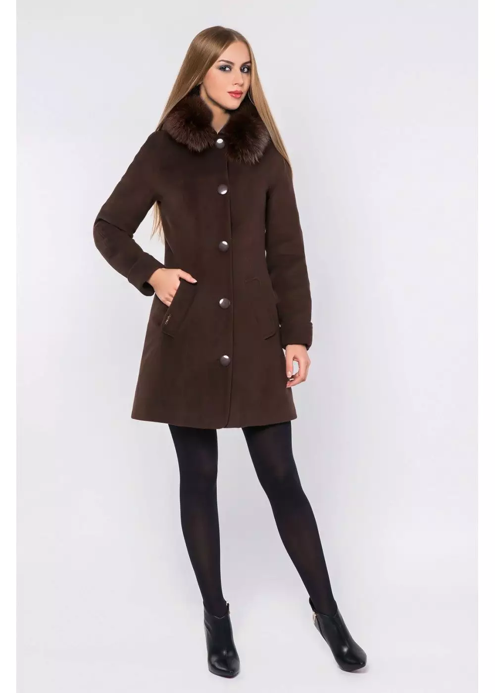 Winter Women's Coat (384 mga larawan): Fashionable 2021 sa sintepsum, hooded, kabataan, lana, para sa buntis, amerikana pababa 643_20
