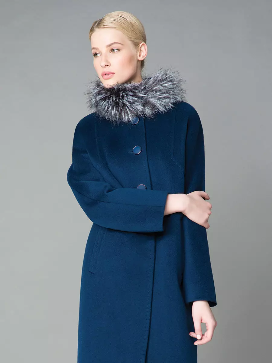 Winter Women's Coat (384 mga larawan): Fashionable 2021 sa sintepsum, hooded, kabataan, lana, para sa buntis, amerikana pababa 643_207