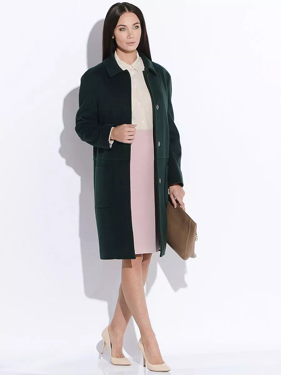 Winter Women's Coat (384 mga larawan): Fashionable 2021 sa sintepsum, hooded, kabataan, lana, para sa buntis, amerikana pababa 643_237