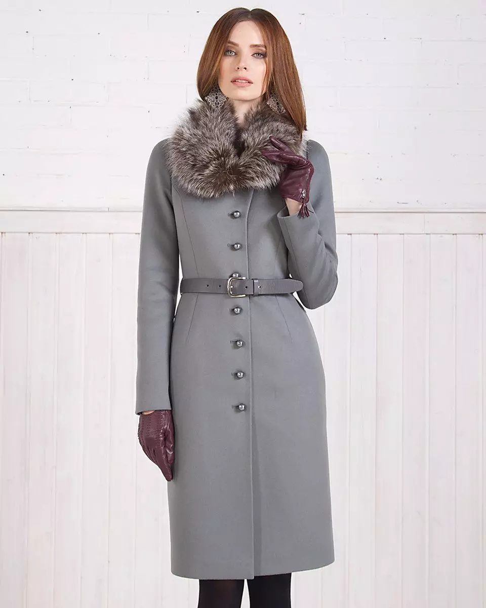Winter Women's Coat (384 mga larawan): Fashionable 2021 sa sintepsum, hooded, kabataan, lana, para sa buntis, amerikana pababa 643_25