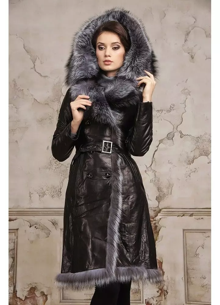 Winter Women's Coat (384 mga larawan): Fashionable 2021 sa sintepsum, hooded, kabataan, lana, para sa buntis, amerikana pababa 643_258