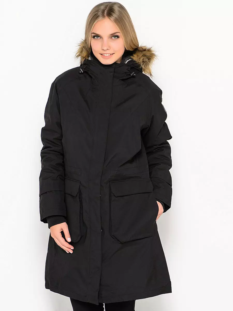 Winter Women's Coat (384 mga larawan): Fashionable 2021 sa sintepsum, hooded, kabataan, lana, para sa buntis, amerikana pababa 643_267
