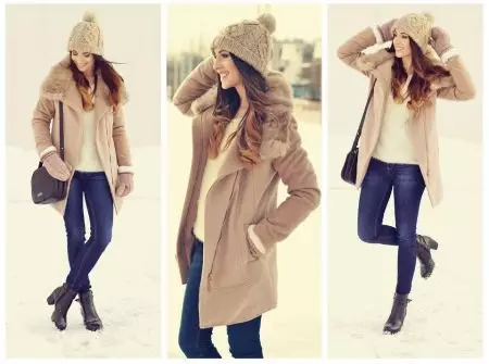 Winter Women's Coat (384 mga larawan): Fashionable 2021 sa sintepsum, hooded, kabataan, lana, para sa buntis, amerikana pababa 643_294