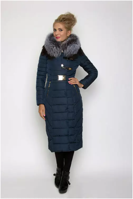 Winter Women's Coat (384 mga larawan): Fashionable 2021 sa sintepsum, hooded, kabataan, lana, para sa buntis, amerikana pababa 643_34
