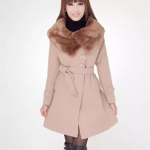 Winter Women's Coat (384 mga larawan): Fashionable 2021 sa sintepsum, hooded, kabataan, lana, para sa buntis, amerikana pababa 643_352