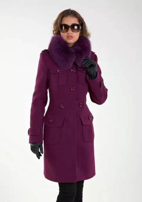 Winter Women's Coat (384 mga larawan): Fashionable 2021 sa sintepsum, hooded, kabataan, lana, para sa buntis, amerikana pababa 643_4
