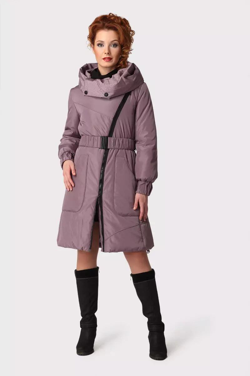 Winter Women's Coat (384 mga larawan): Fashionable 2021 sa sintepsum, hooded, kabataan, lana, para sa buntis, amerikana pababa 643_49
