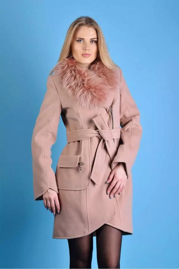 Winter Women's Coat (384 mga larawan): Fashionable 2021 sa sintepsum, hooded, kabataan, lana, para sa buntis, amerikana pababa 643_89