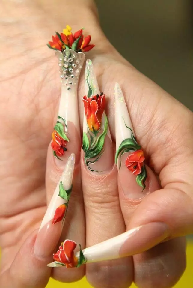 Тюльпани на нігтях (28 фото): дизайн манікюру з тюльпанами 6440_7