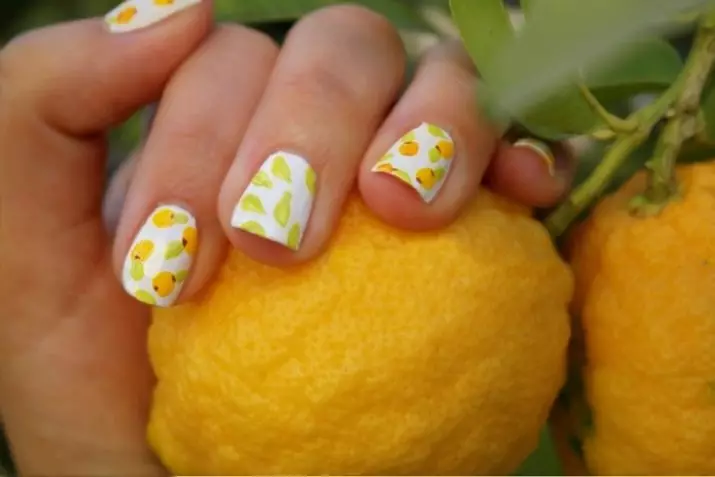 Obrázok citrón na nechty (55 fotografií): Krok-za-Step Design Manikúra s výkresom a recenziami 6444_2