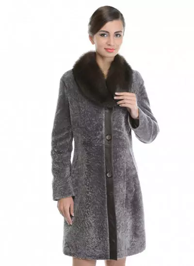 Зимски капут со крзно јака (306 фотографии): женски кожен капут, волнена, завеса, маскирана, модел 644_11