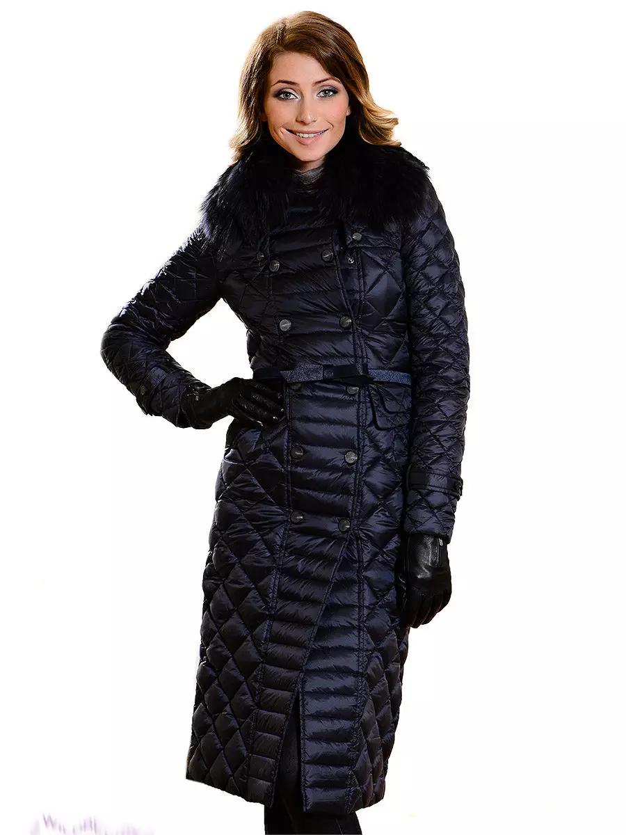 Зимски капут со крзно јака (306 фотографии): женски кожен капут, волнена, завеса, маскирана, модел 644_120