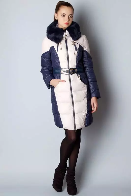 Зимски капут со крзно јака (306 фотографии): женски кожен капут, волнена, завеса, маскирана, модел 644_26