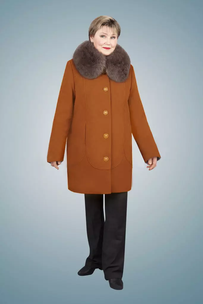 Зимски капут со крзно јака (306 фотографии): женски кожен капут, волнена, завеса, маскирана, модел 644_29