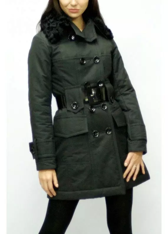 Зимски капут со крзно јака (306 фотографии): женски кожен капут, волнена, завеса, маскирана, модел 644_31