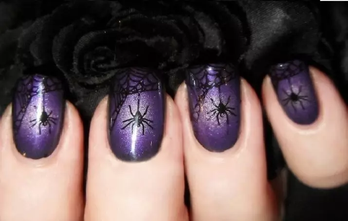 Spider ilə Manikür (26 şəkil): Web Nail Design Ideas 6505_22