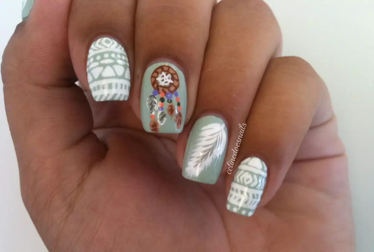 Dream Catcher su Nails (56 foto): Design manicure con disegno talismano 6530_20