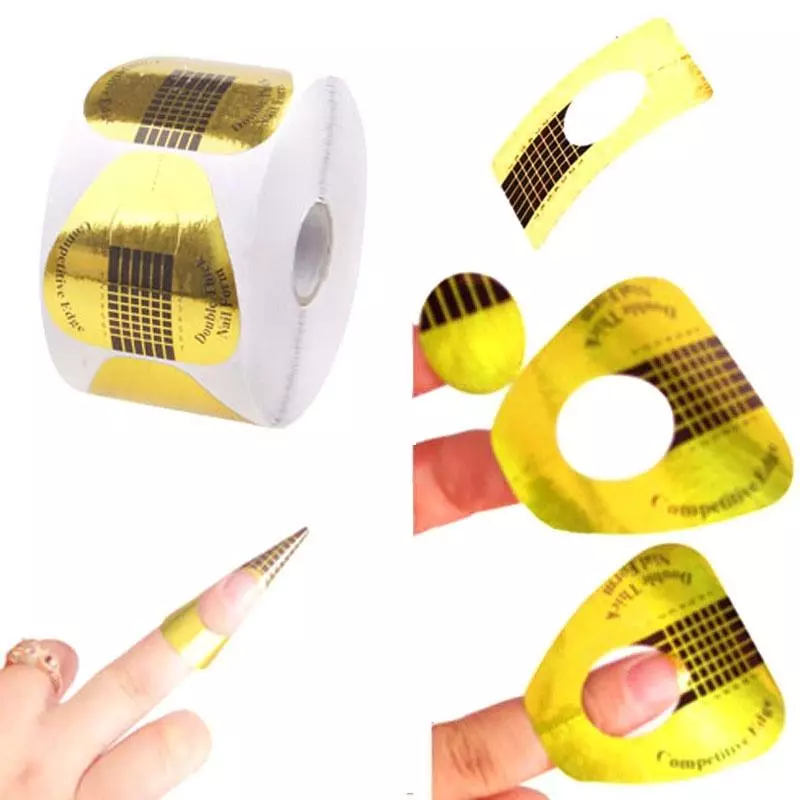 Formularze do rozszerzenia paznokci (42 zdjęcia): Jak zbudować płyty do paznokci z własnymi rękami? Jak mogę zastąpić formularze? Jak ich używać? 6541_5