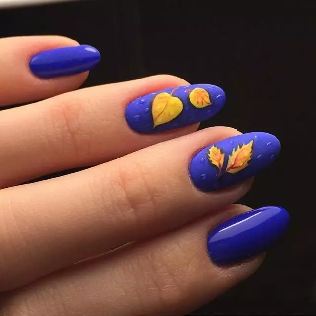 Маникир са лишћем: Дизајн ноктију са сликом листова 6542_8