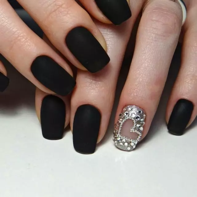 Matte omfattende negler (38 bilder): Manicure Design Ideas 6586_30