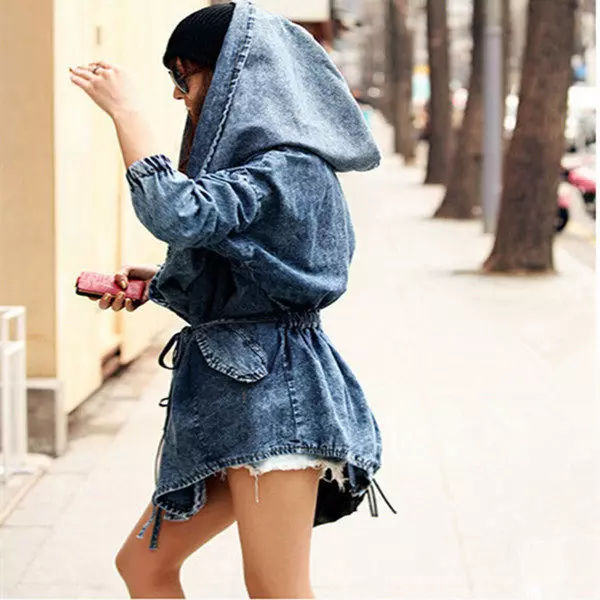 Denim Park (53 photos): from Pepe Jeans, Armani, Women's Large-Size Park Jacket, Spring, Summer, Insulated 672_16