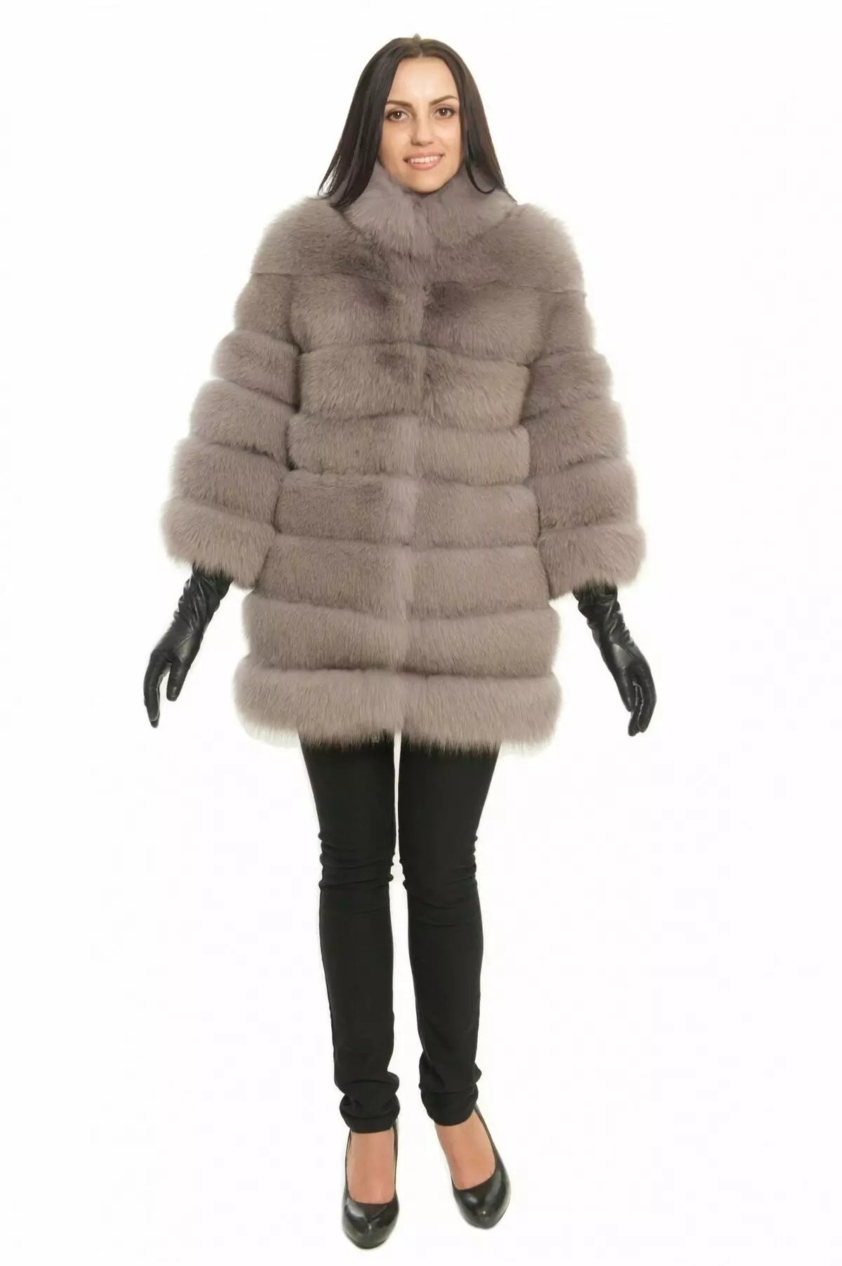 Inotapira fox fur coat 34 photos: mafashoni mapatani eSandsale transverse fur coats, yakarongedzwa 693_29