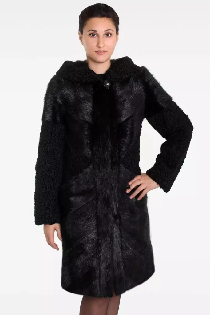 Sweeting Fur-jas (80 foto's): Modellen fan grutte grutte, hoe kinne jo in bontjas kieze út Nutsria, resinsjes 699_63