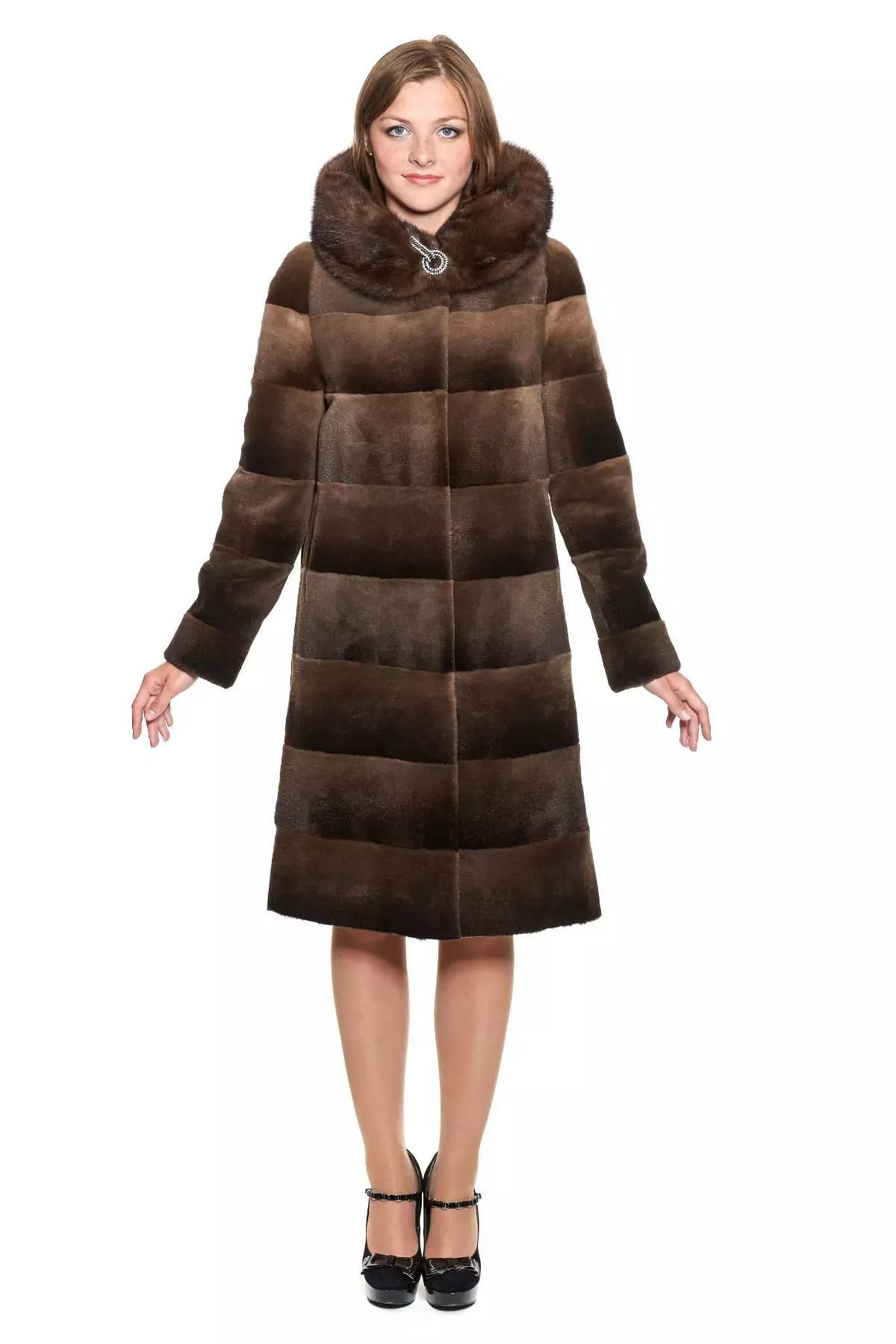 Jaket bulu (80 poto): Model ukuran ageung, kumaha milih jaket bulu tina nutria, ulasan 699_64