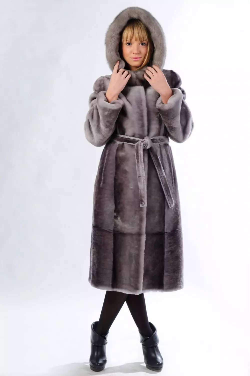 Manteau de fourrure Muton avec fini de vison (51 photos): Muton Modèles avec cols de vison 708_12