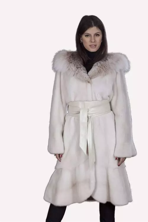 Muton Fur Coat with Mink Finish (51 լուսանկար). Muton մոդելներ Mink Collar- ի հետ 708_33